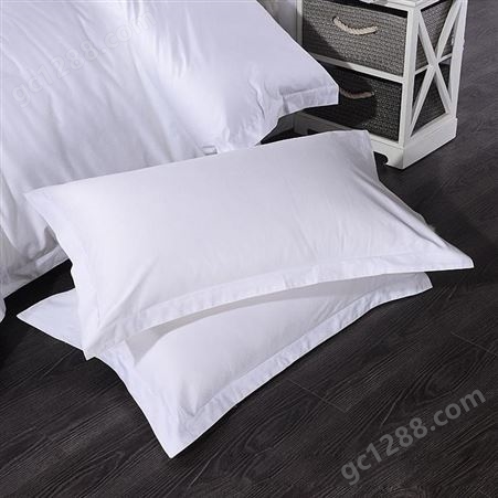 酒店枕套 纯棉白色宾馆耐洗枕头 喷气贡缎床上用品